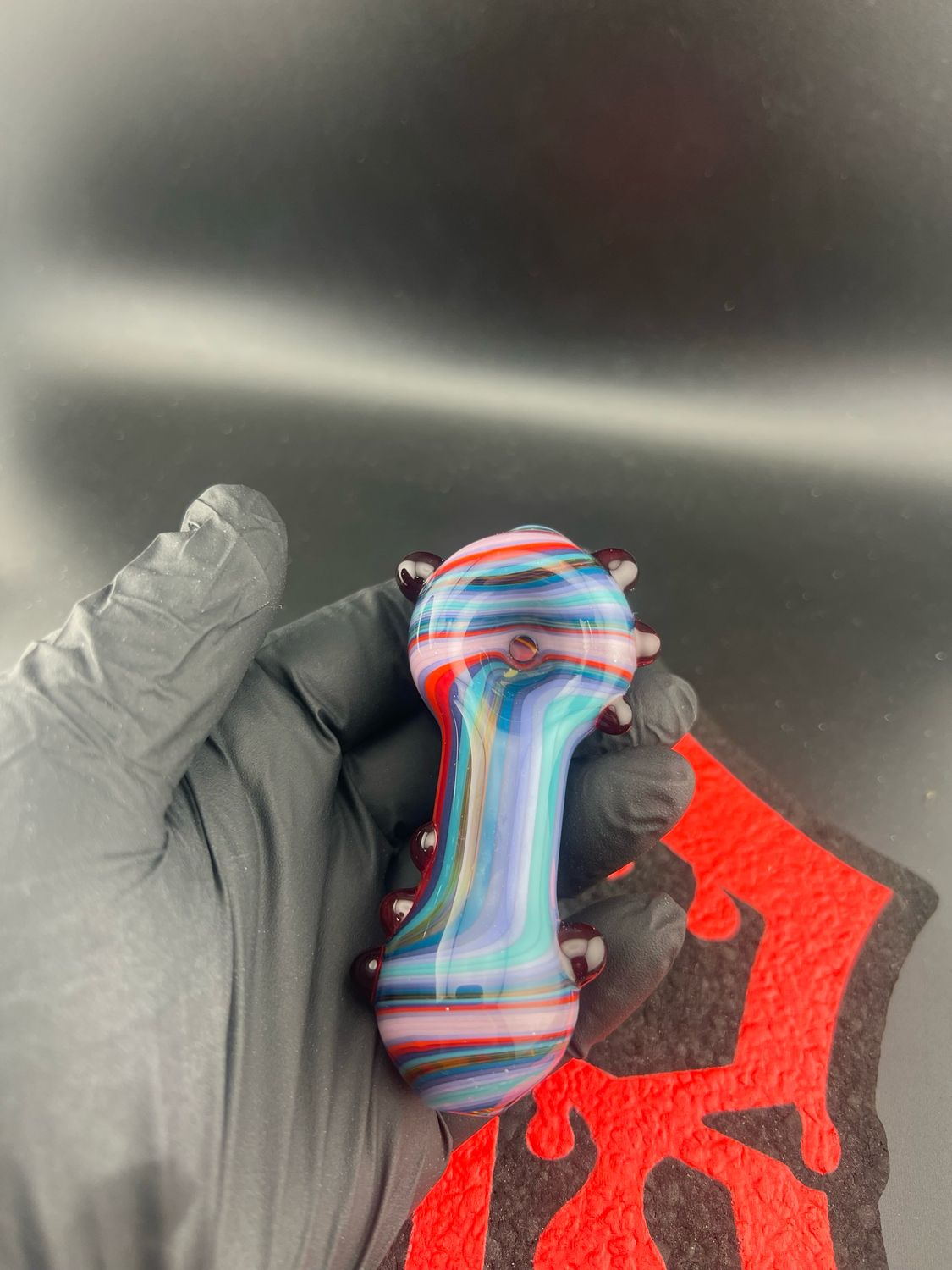 Linework Steamroller With Blood Red Accents