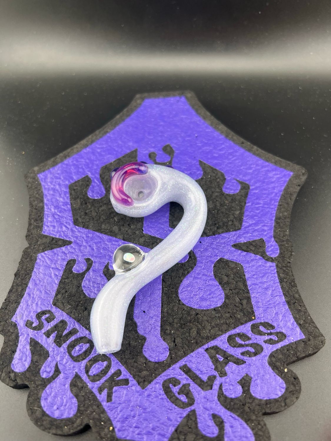 UV Crushed Opal Sidewinder Piece With Royal Jelly Accents and a floating opal.