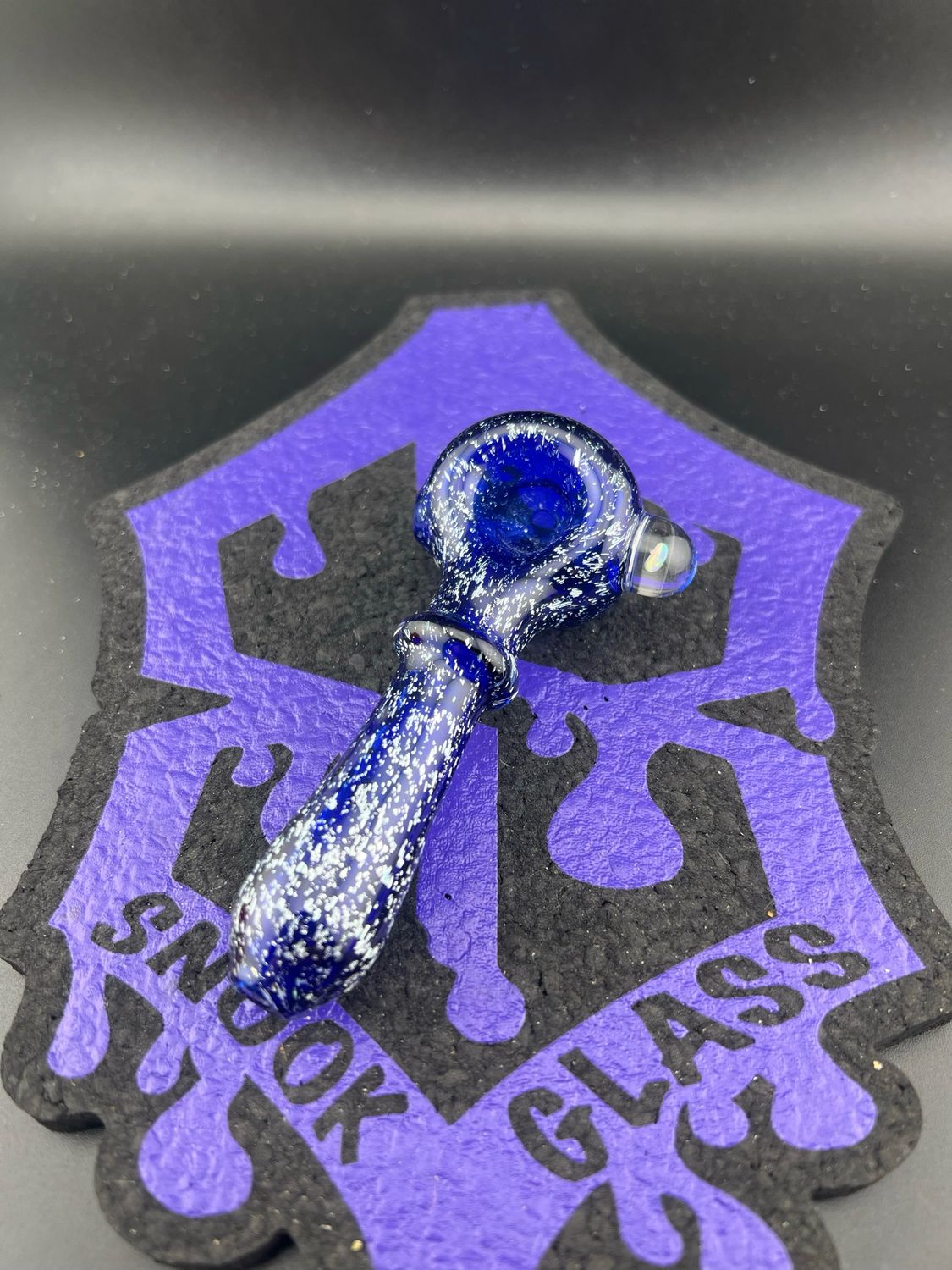 Dichroic Spoon With Floating Opal.