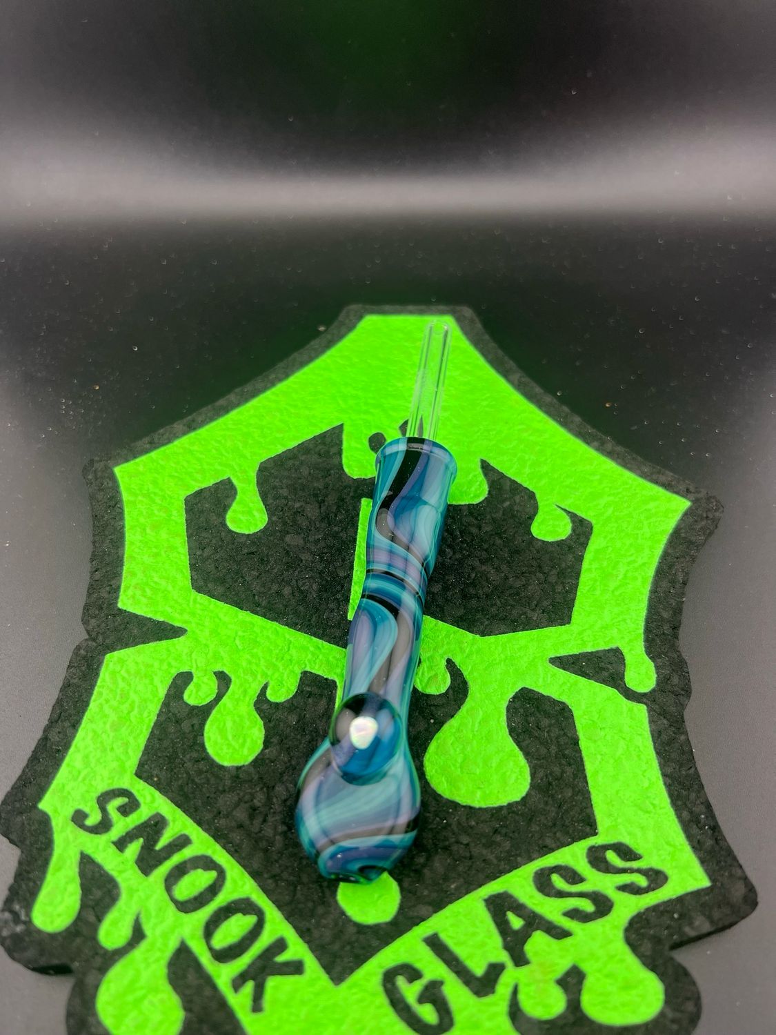 14mm Nectar Collector With Tumbled Opal and a flat mouthpiece. Nastee X Snook Quartz tip included