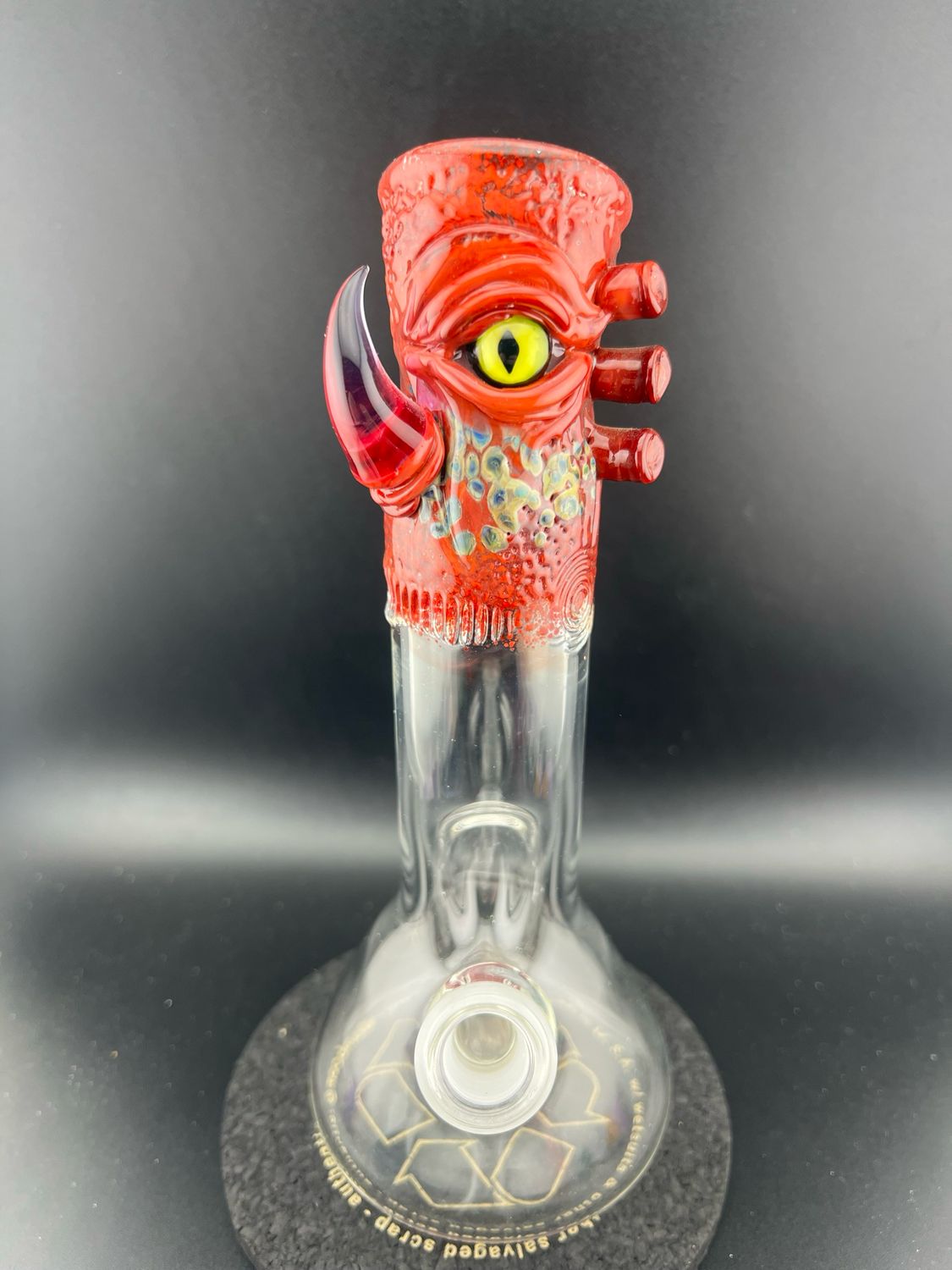 Eli Mazet Beaker With Removable 3 Hole Down Stem. **slide/banger not included.
