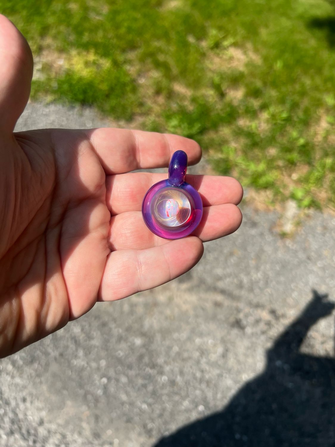 Royal Jelly Pendant With XXL Tumbled Opal/Fume Trap