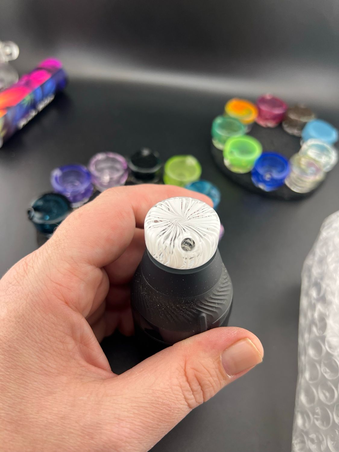 Sandalz Glass Puffco Core Mouthpiece. Zings Pearls/dual Airflow.