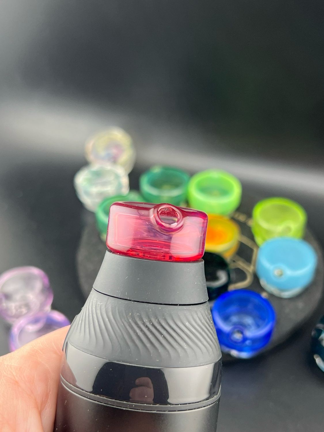 Sandalz Glass Puffco Core Mouthpiece. Zings Pearls/dual Airflow