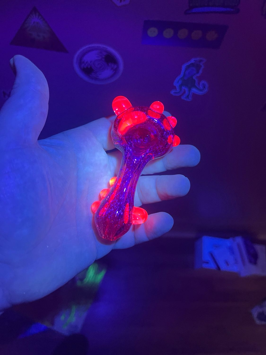 Summer Series Offering #32. Dichroic Spoon with UV red accents