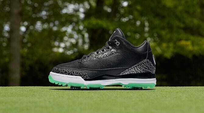 Air Jordan 3 Green Glow GolfShoes