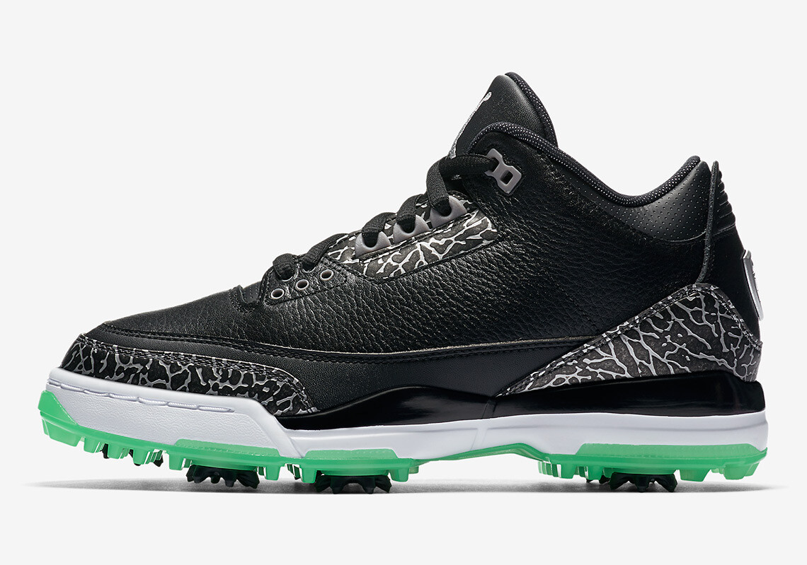 Air Jordan 3 Green Glow GolfShoes