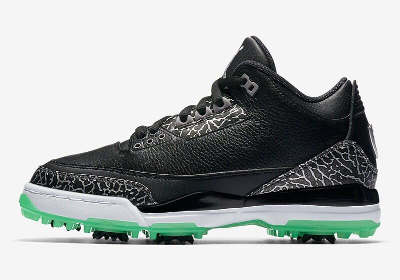 Air Jordan 3 Green Glow GolfShoes