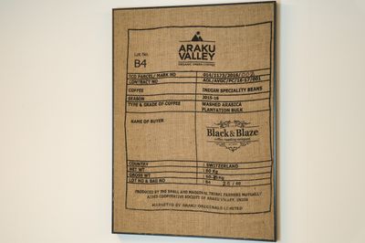 Akustikbild aus echtem Kaffeesack