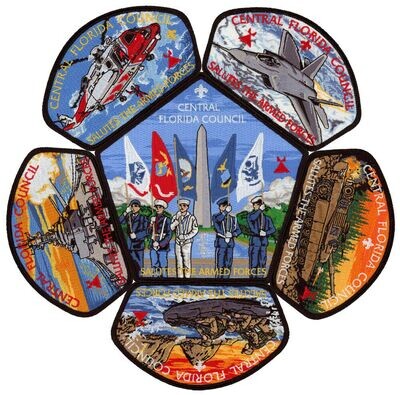 Central Florida Council Military Salutes Armed Forces CSP Patch Set