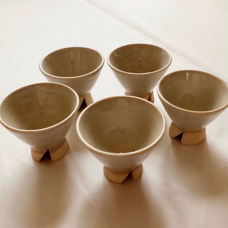 Hagi Ware Sake Cups with Signed Box