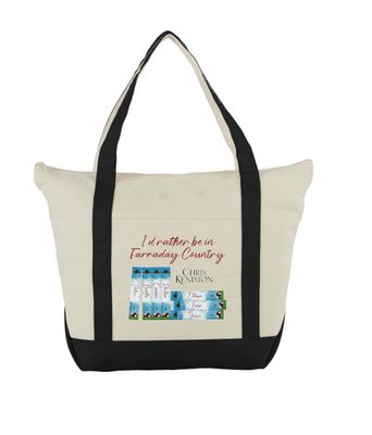 I'd Rather be in Farraday Country Zippered Tote