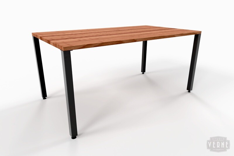 Square Pipe Table Legs Flush with Table Top | Adjustable Foot | N127s