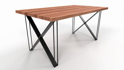 Quadratische Tischbeine in X-Form | N144