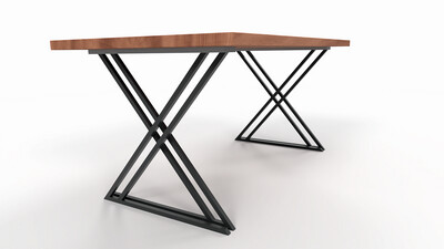 Tischfuß in X-Form | Industrielle Tischbeine | N157