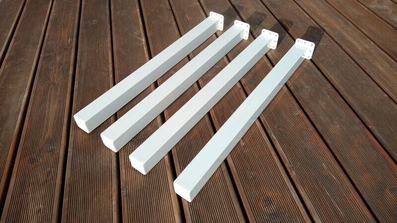 Square Pipe Table Legs Flush with Table Top | N127