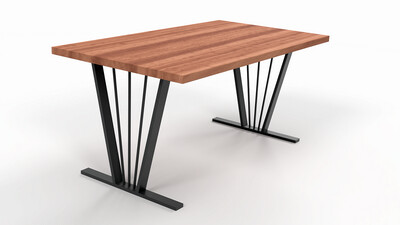 Sturdy and Stylish: Set of 2 Industrial Metal Legs for Tables and Desks,  N184
