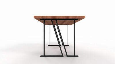 Trapezoidal Steel Table Legs, Metal Table base, Iron Table Legs, Industrial Table base, N178