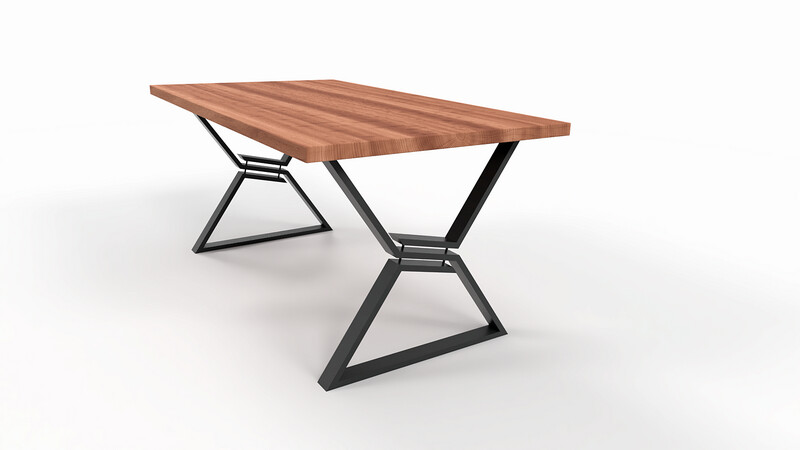 Trapezoidal Metal Table Legs | Dining Table base | Industrial Table Legs | N187