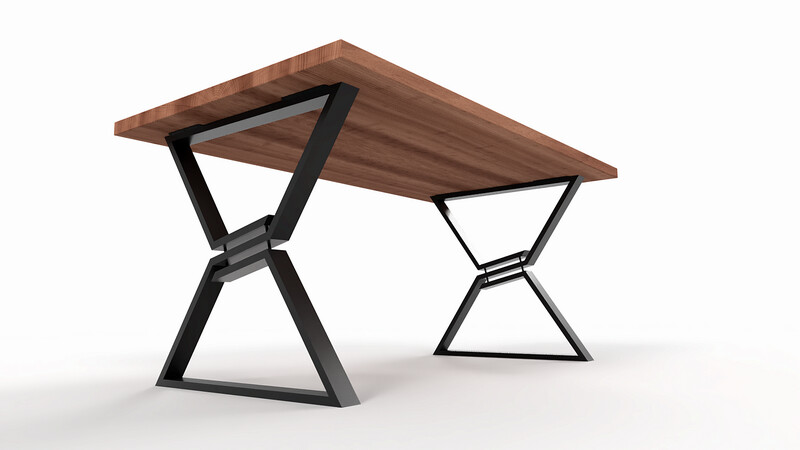 Trapezoidal Metal Table Legs | Dining Table base | Industrial Table Legs | N187
