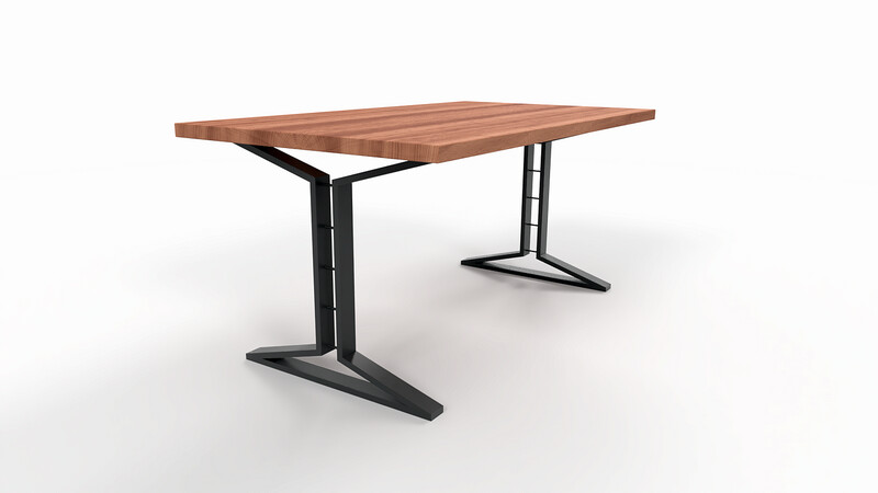 Sleek and Sturdy I-Shaped Metal Table Legs, Dining table legs, N225