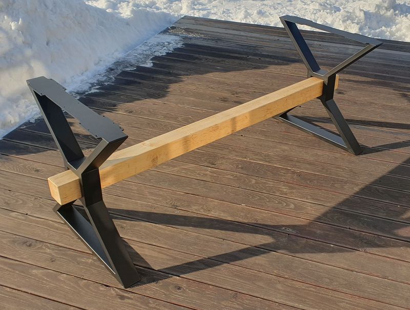 Farmhouse Table Legs | X-Beam Metal Table Legs | Heavy Duty Table Legs | Ready To Ship | N229