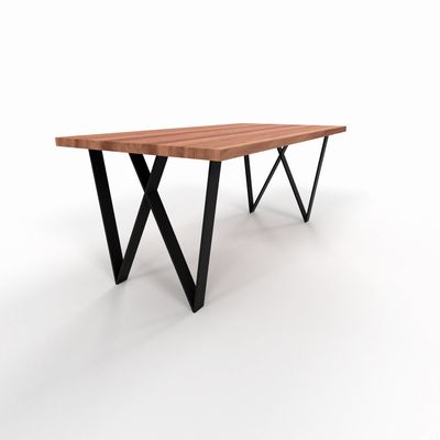 Modern W-Shape Metal Table Legs – Strong and Sturdy | Custom RAL Colors Available, N198