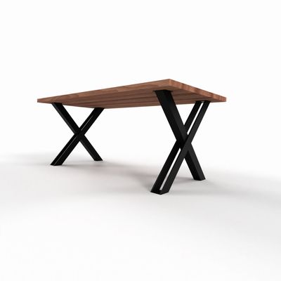 Modern X-Shaped Metal Table Legs, Sturdy and Stylish, Available in Multiple RAL Colors, N199