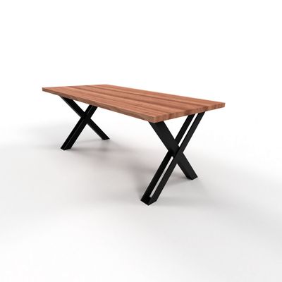 Modern X-Shaped Metal Table Legs, Sturdy and Stylish, Available in Multiple RAL Colors, N199