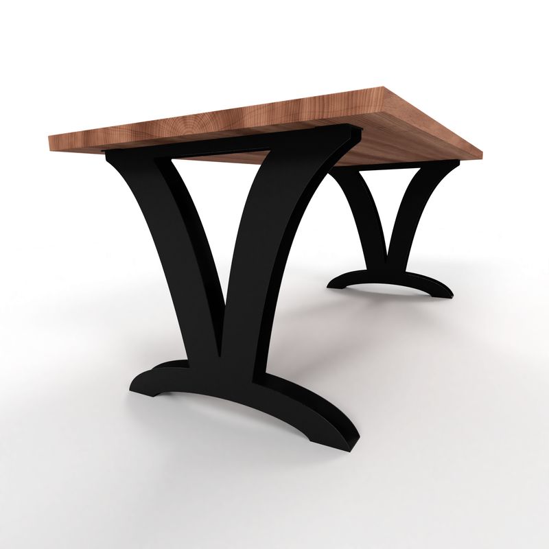 Modern Designer Table Legs – Handmade Steel Legs With Unique Patterns, Contemporary Table Base, High-Quality Table Legs, N23