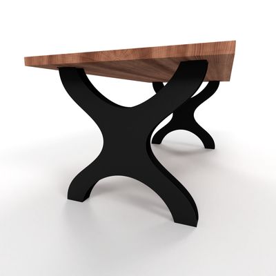 Designer Edition Metal Table Legs, X Shape Table Base, Loft-Style Table Legs, Artistic Table Base, N25