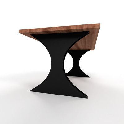 Contemporary Abstract Metal Table Legs – Limited Edition Statement, Unique Pattern Table Legs, Durable Metal Base, Artistic Table Base, N30