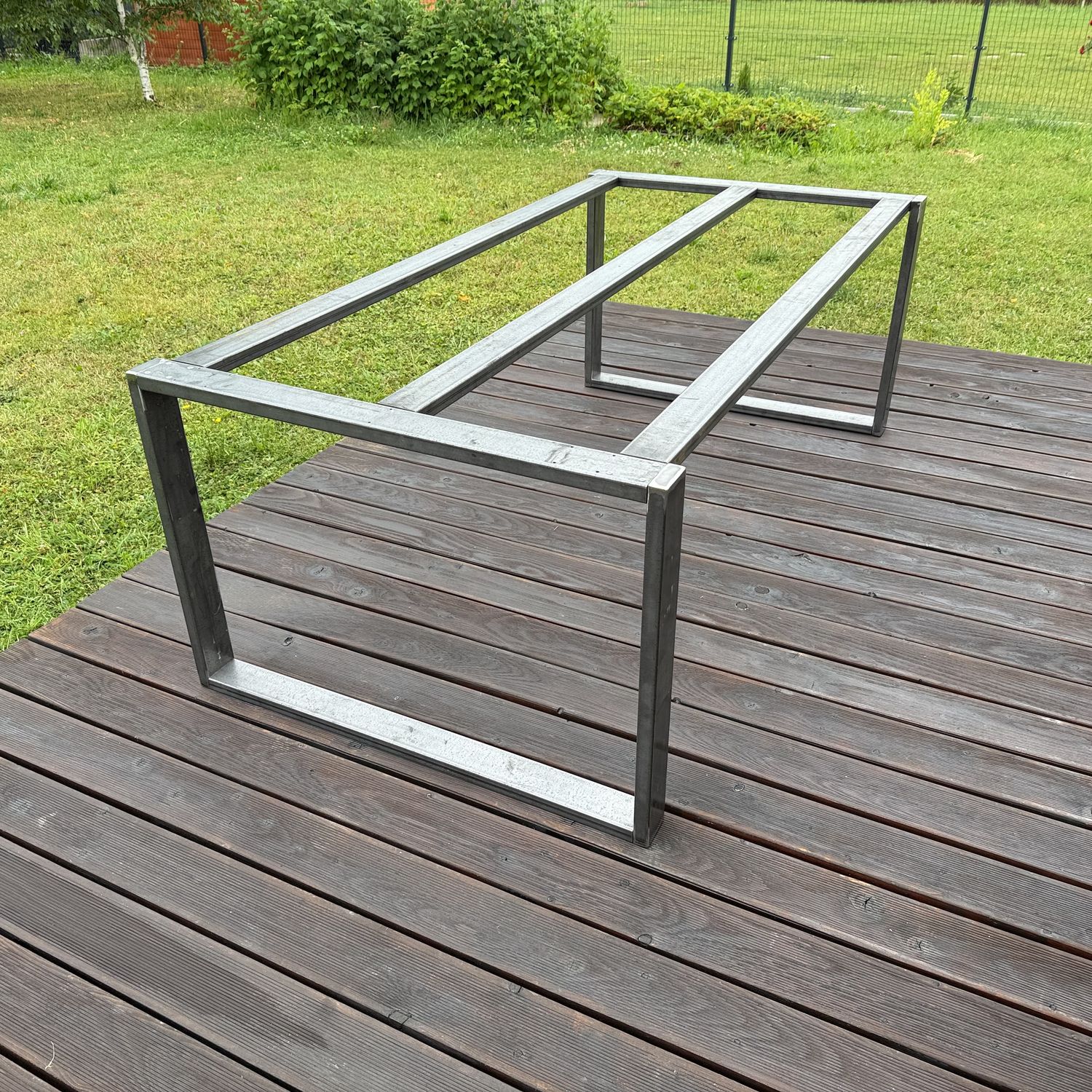 Ultra Wide Table Base, Custom Metal Table Frame, Handmade Industrial Table Legs, Dining Table Base, Made to Order, F1C