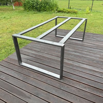 Ultra Wide Table Base, Custom Metal Table Frame, Handmade Industrial Table Legs, Dining Table Base, Made to Order, F1C