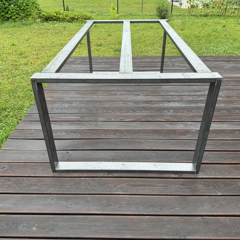 Ultra Wide Table Base, Custom Metal Table Frame, Handmade Industrial Table Legs, Dining Table Base, Made to Order, F1C