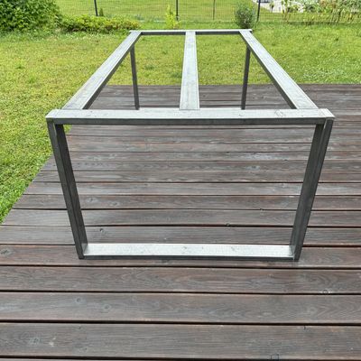 Ultra Wide Table Base, Custom Metal Table Frame, Handmade Industrial Table Legs, Dining Table Base, Made to Order, F1C