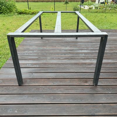 Ultra Wide Table Base | Steel Table Base | Custom Metal Table Frame | Handmade Table Legs | Made to Order | Any Size &amp; RAL Color | F4C
