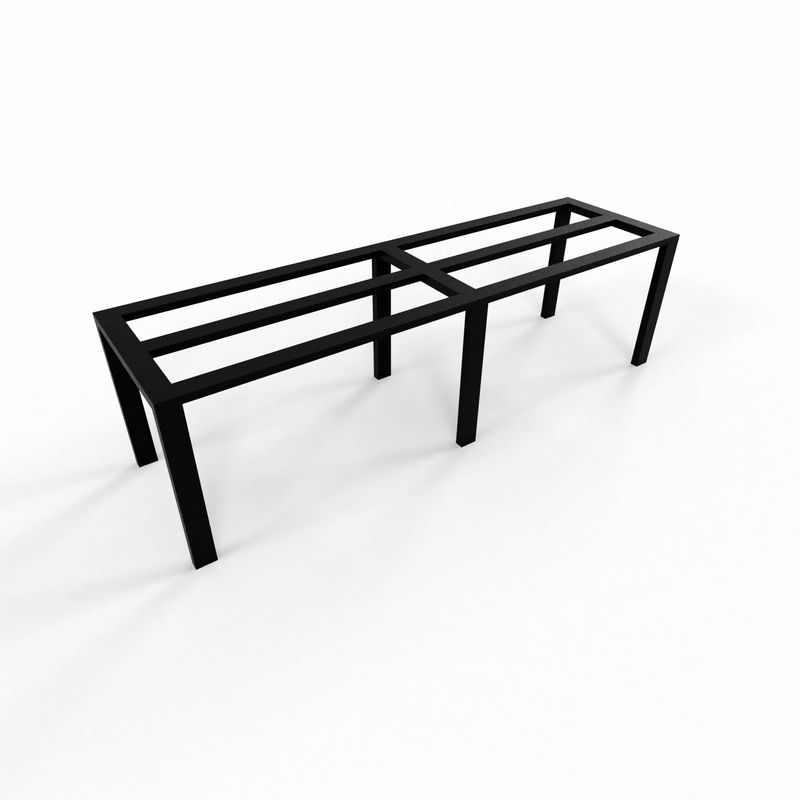 Long Metal Table Base: Heavy Duty, Supports Granite, Wood, Composite Tops, F4L