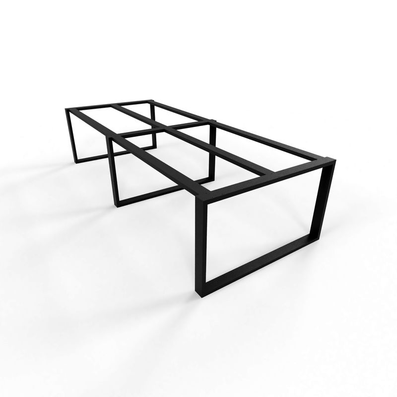 Ultra Long Ultra Wide Handmade Steel Table Base: Industrial Dining Table Legs, Custom Size &amp; Color, F1CL