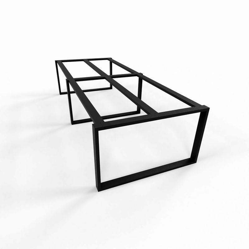Ultra Long Ultra Wide Handmade Steel Table Base: Industrial Dining Table Legs, Custom Size &amp; Color, F1CL