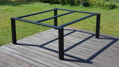 Heavy Duty Ultra Wide Table Base: Custom Metal Frame, Any RAL Color, F4CF