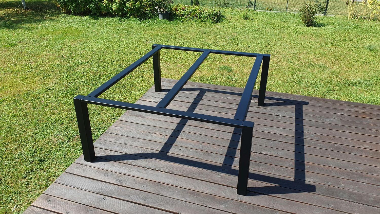 Heavy Duty Ultra Wide Table Base: Custom Metal Frame, Any RAL Color, F4CF
