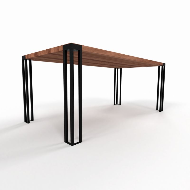 Modern Metal Table Legs, Square Frame Steel Legs for Dining Table, Industrial Loft Furniture Base, Handmade Custom Size, N13