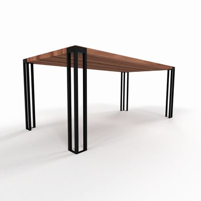 Modern Metal Table Legs, Square Frame Steel Legs for Dining Table, Industrial Loft Furniture Base, Handmade Custom Size, N13