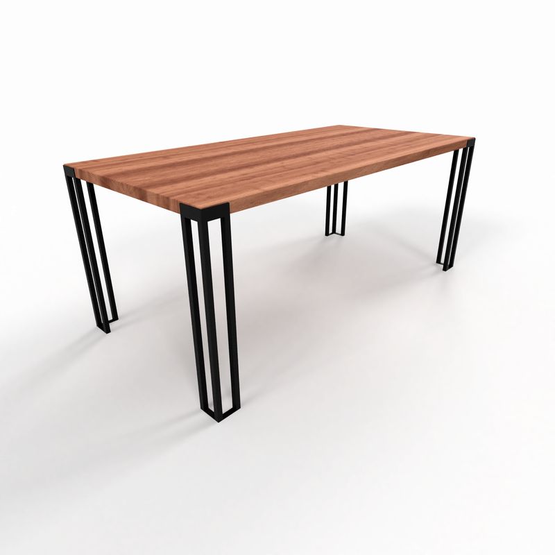 Modern Metal Table Legs, Square Frame Steel Legs for Dining Table, Industrial Loft Furniture Base, Handmade Custom Size, N13