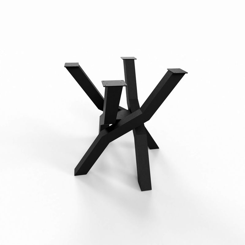 Spider Design Metal Table Base, Handmade Steel Legs, Modern Industrial Furniture, Black or Custom Color, F64