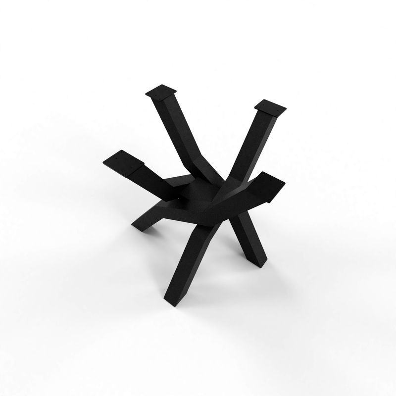 Spider Design Metal Table Base, Handmade Steel Legs, Modern Industrial Furniture, Black or Custom Color, F64