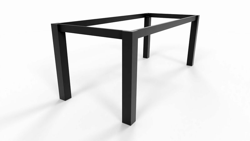 Handmade Steel Table Base: Heavy Duty Dining Table Frame, Customizable Width and Length, Industrial Style Furniture, F72