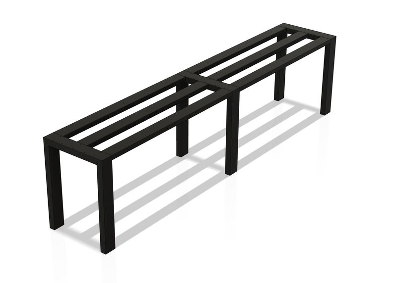 Custom Heavy-Duty Metal Table Base F4L: 98L x 18W x 24H