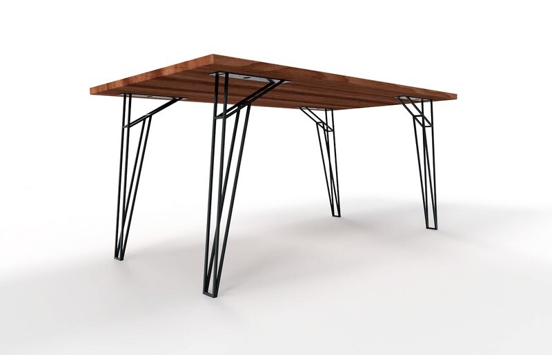 Cross-Braced Hairpin Steel Table Legs | N41B
